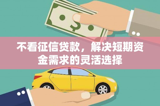 那曲不看征信贷款，解决短期资金需求的灵活选择