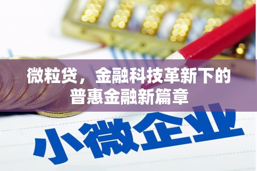那曲微粒贷，金融科技革新下的普惠金融新篇章