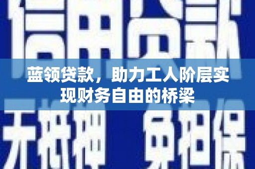 那曲蓝领贷款，助力工人阶层实现财务自由的桥梁