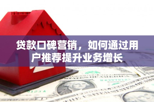 那曲贷款口碑营销，如何通过用户推荐提升业务增长