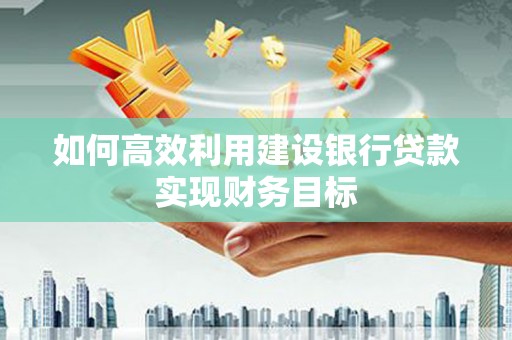 那曲如何高效利用建设银行贷款实现财务目标