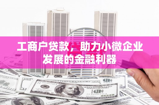 那曲工商户贷款，助力小微企业发展的金融利器