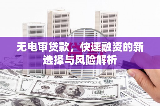 那曲无电审贷款，快速融资的新选择与风险解析