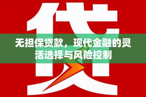 那曲无担保贷款，现代金融的灵活选择与风险控制