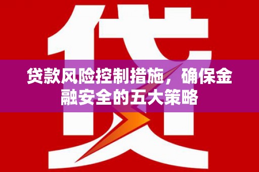 那曲贷款风险控制措施，确保金融安全的五大策略