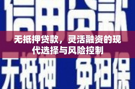 那曲无抵押贷款，灵活融资的现代选择与风险控制
