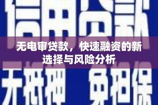 那曲无电审贷款，快速融资的新选择与风险分析