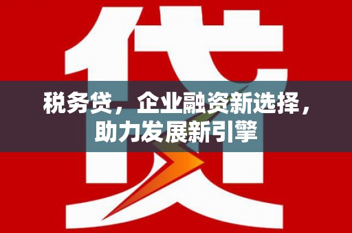 那曲税务贷，企业融资新选择，助力发展新引擎