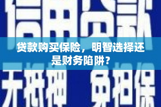 那曲贷款购买保险，明智选择还是财务陷阱？