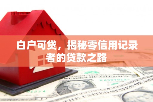 那曲白户可贷，揭秘零信用记录者的贷款之路