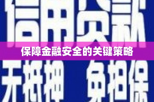 那曲保障金融安全的关键策略